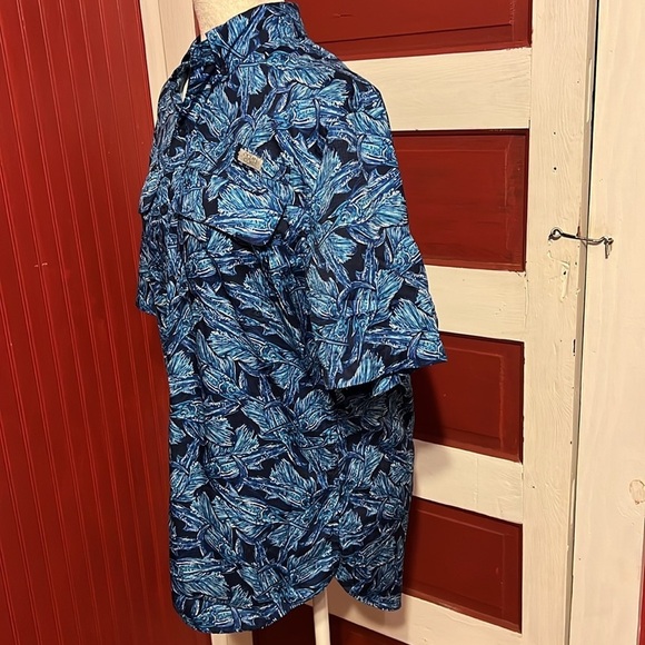 Men’s Ocean & Coast Quick Dry Fishing Fish Button Shirt S - Picture 3 of 7